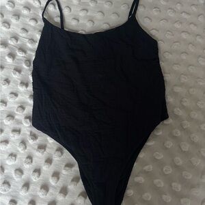 Abercrombie & Fitch Black Spaghetti-Strap Bodysuit